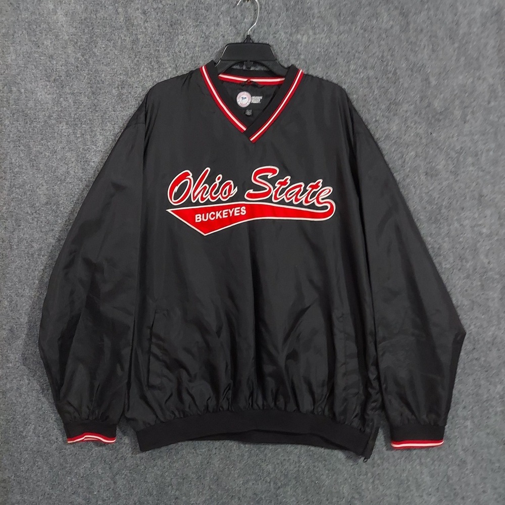 Collegiate Licensed Product Windbreaker Men XXL Black Ohio State Buckeyes V-Neck